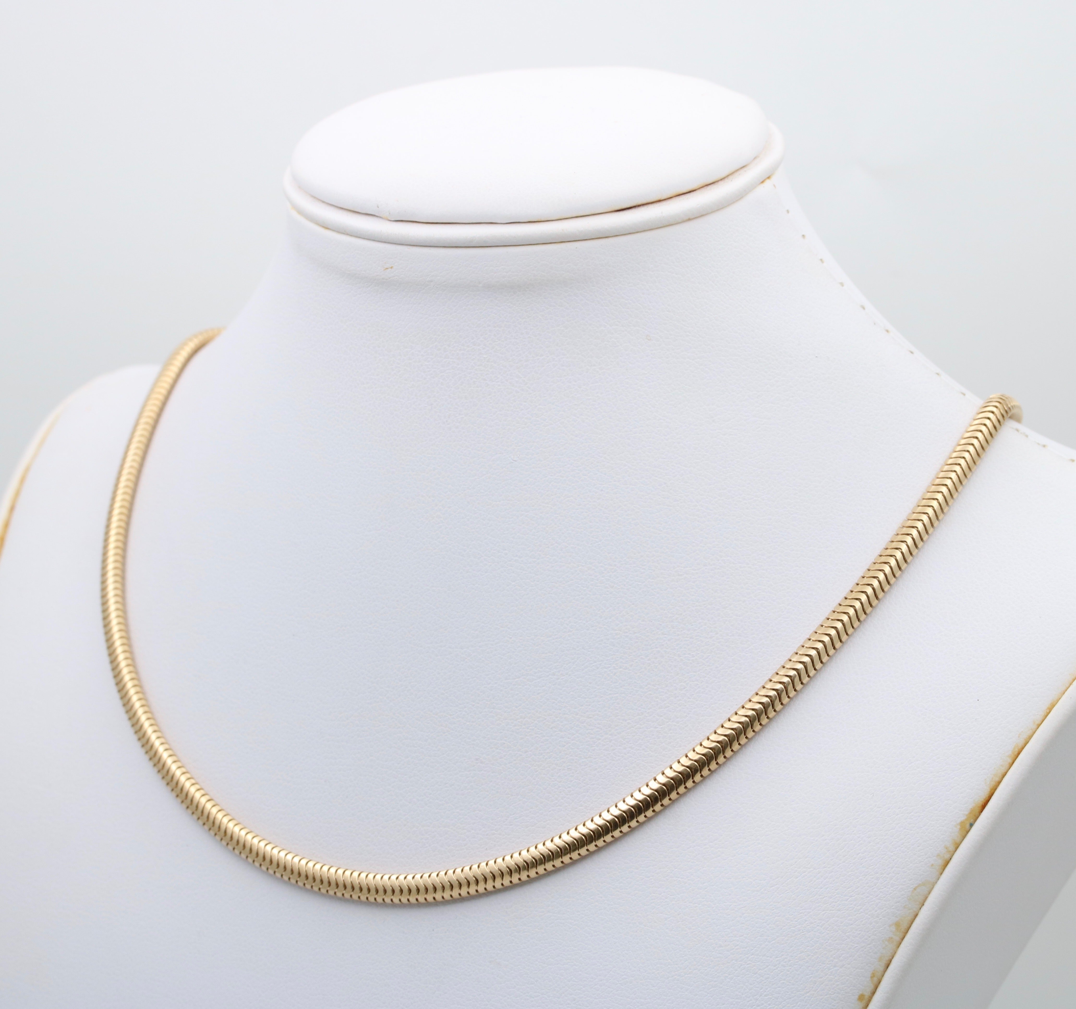 Gold Necklaces for Women, 14K Gold Plated Snake Chain Necklace Herringbone  Choker Necklaces for Women - Walmart.com