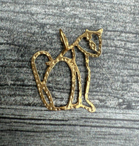 Vintage 14K Gold Cat Charm