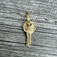 Mini 14K Gold Key Charm