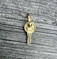Mini 14K Gold Key Charm