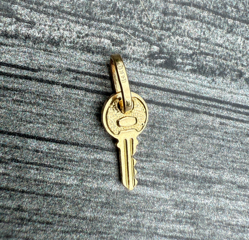 Mini 14K Gold Key Charm