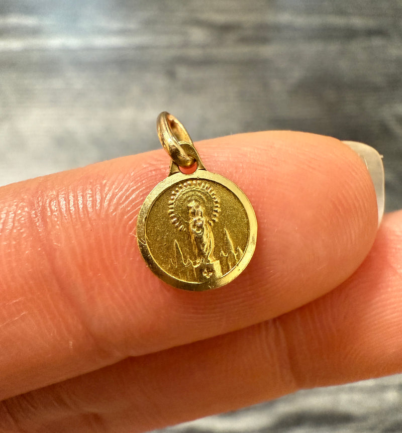Mini 18K Gold Virgin Mary Charm (S)