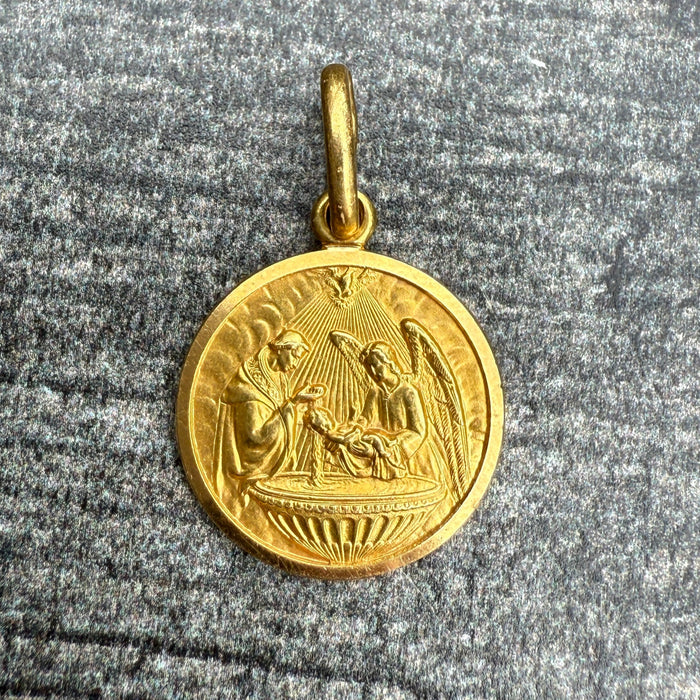 Uno a Erre 18K Gold Baptism Medal Charm