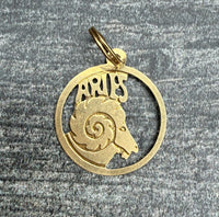Zodiac Aries 14K Gold Charm