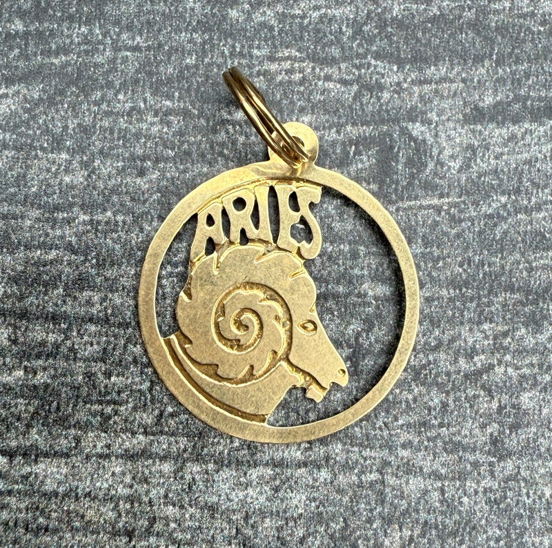 Zodiac Aries 14K Gold Charm