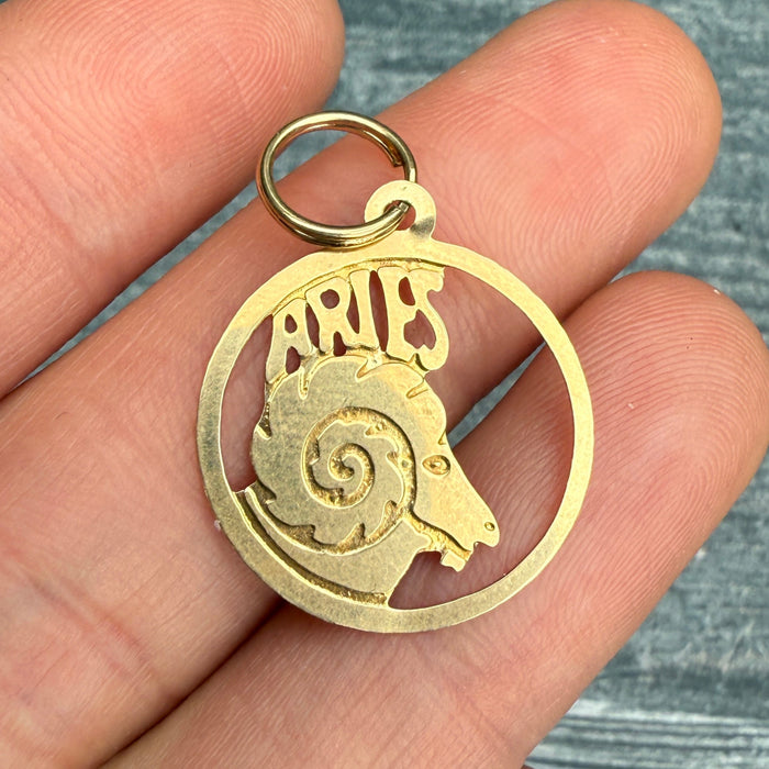 Zodiac Aries 14K Gold Charm