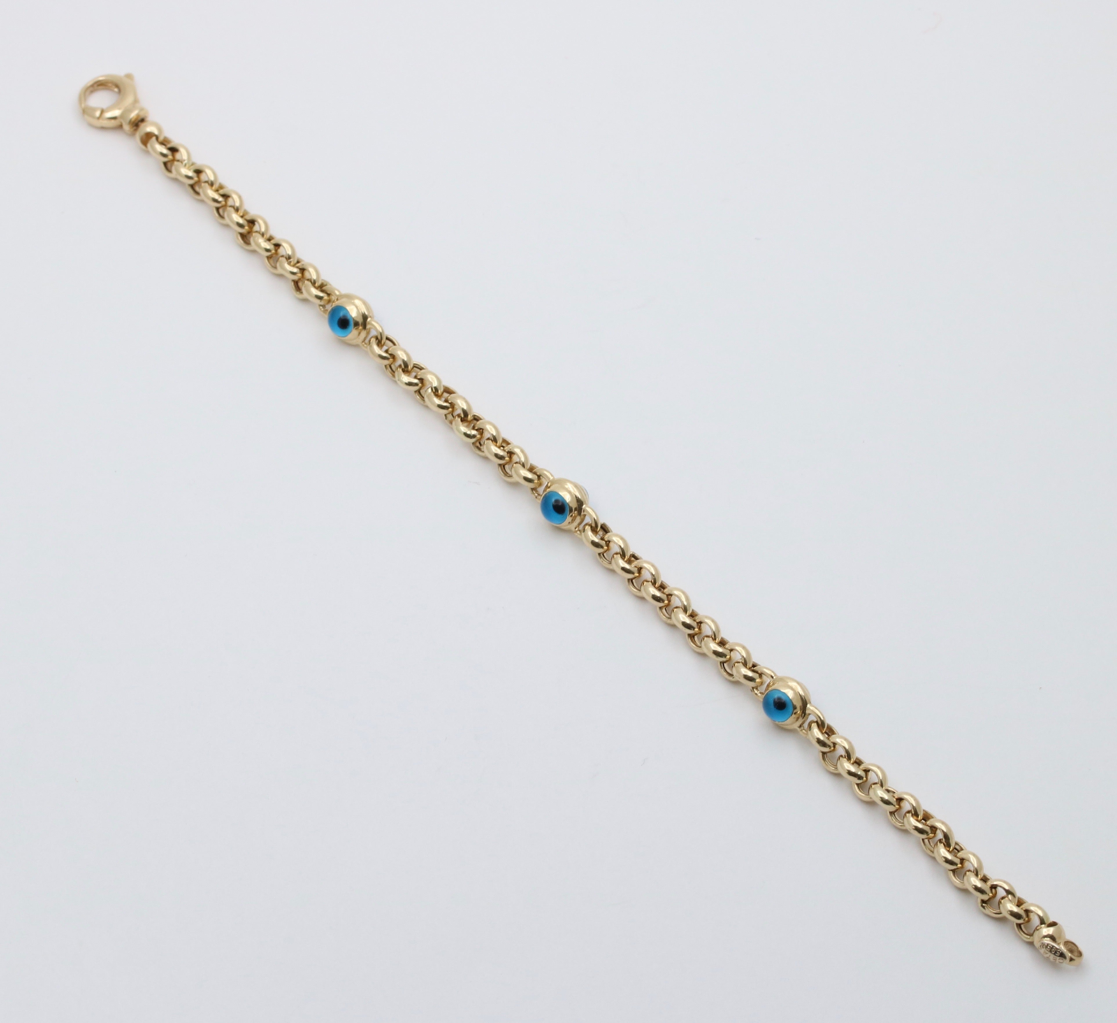 14k Yellow Gold Italian Flexible Strap Bracelet w/ Textured Links