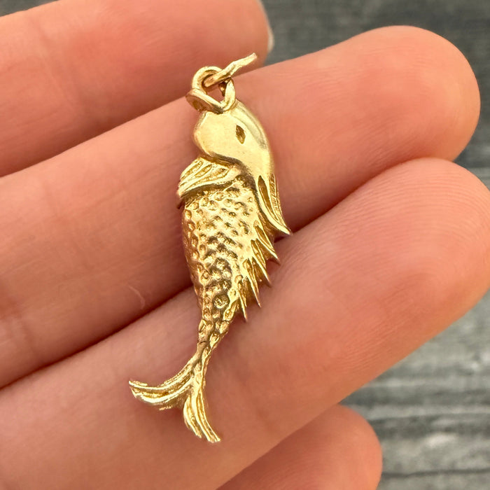 Vintage 14K Gold Fish Charm