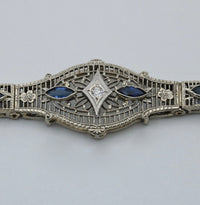 Art Deco Diamond and 14K Gold Filigree Bracelet