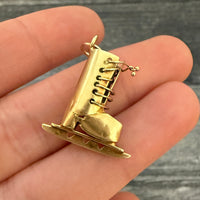 Vintage 14K Gold Ice Hockey Skate Charm