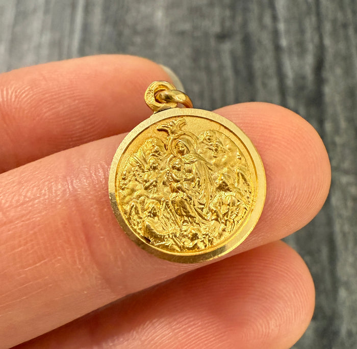 Vintage 18K Gold Madonna Charm (S)