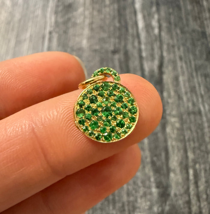 Devon Woodhill Emerald and 18K Gold Mini Locket