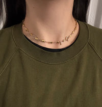 Vintage Gold Nugget Necklace / Bracelet, 15.6" Long