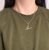 Antique 14K Gold Rope Link Watch Chain, 18" Long