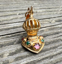 Vintage 18K Gold Knight's Helmet Armor Charm