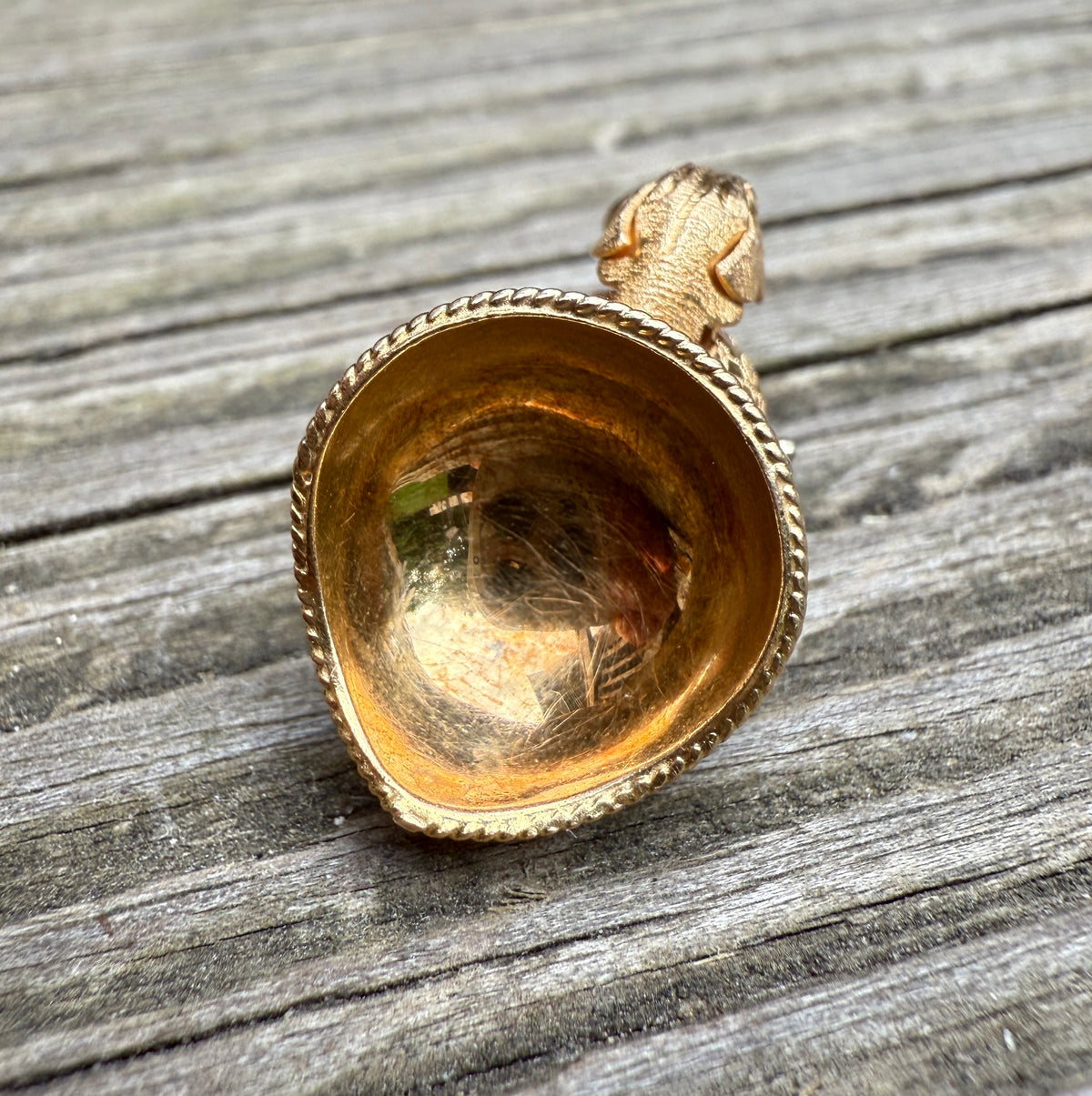 Vintage 18K Gold Knight's Helmet Armor Charm