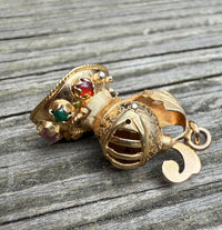 Vintage 18K Gold Knight's Helmet Armor Charm