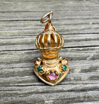 Vintage 18K Gold Knight's Helmet Armor Charm
