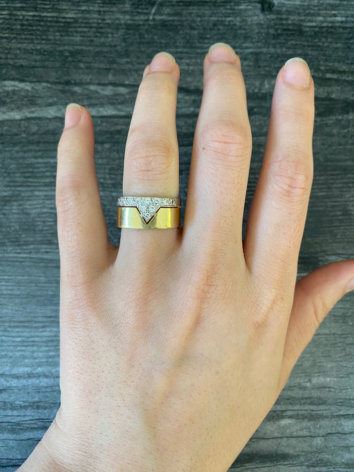 Louis Vuitton Monogram Yellow Gold Cocktail Band Ring