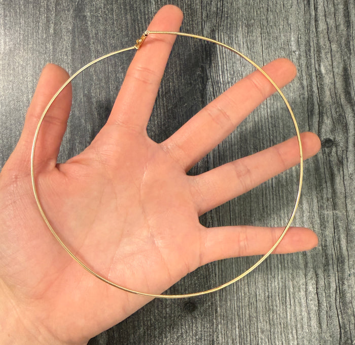 Vintage 14K Gold Wire Collar, Necklace