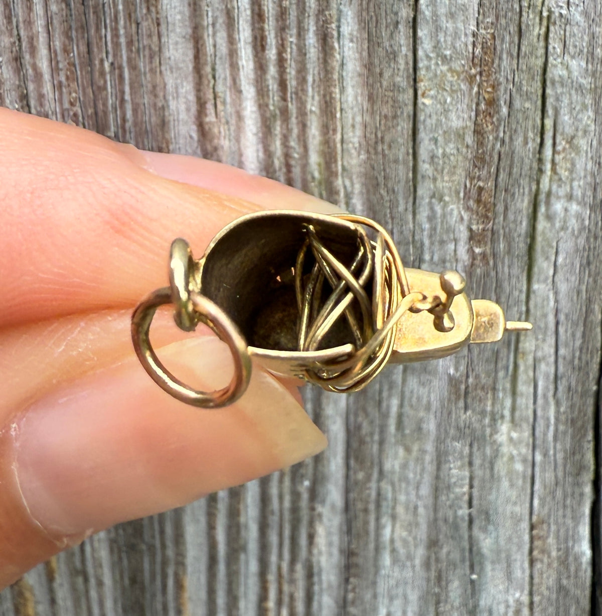 Vintage 14K Gold Ice Hockey Skate Charm