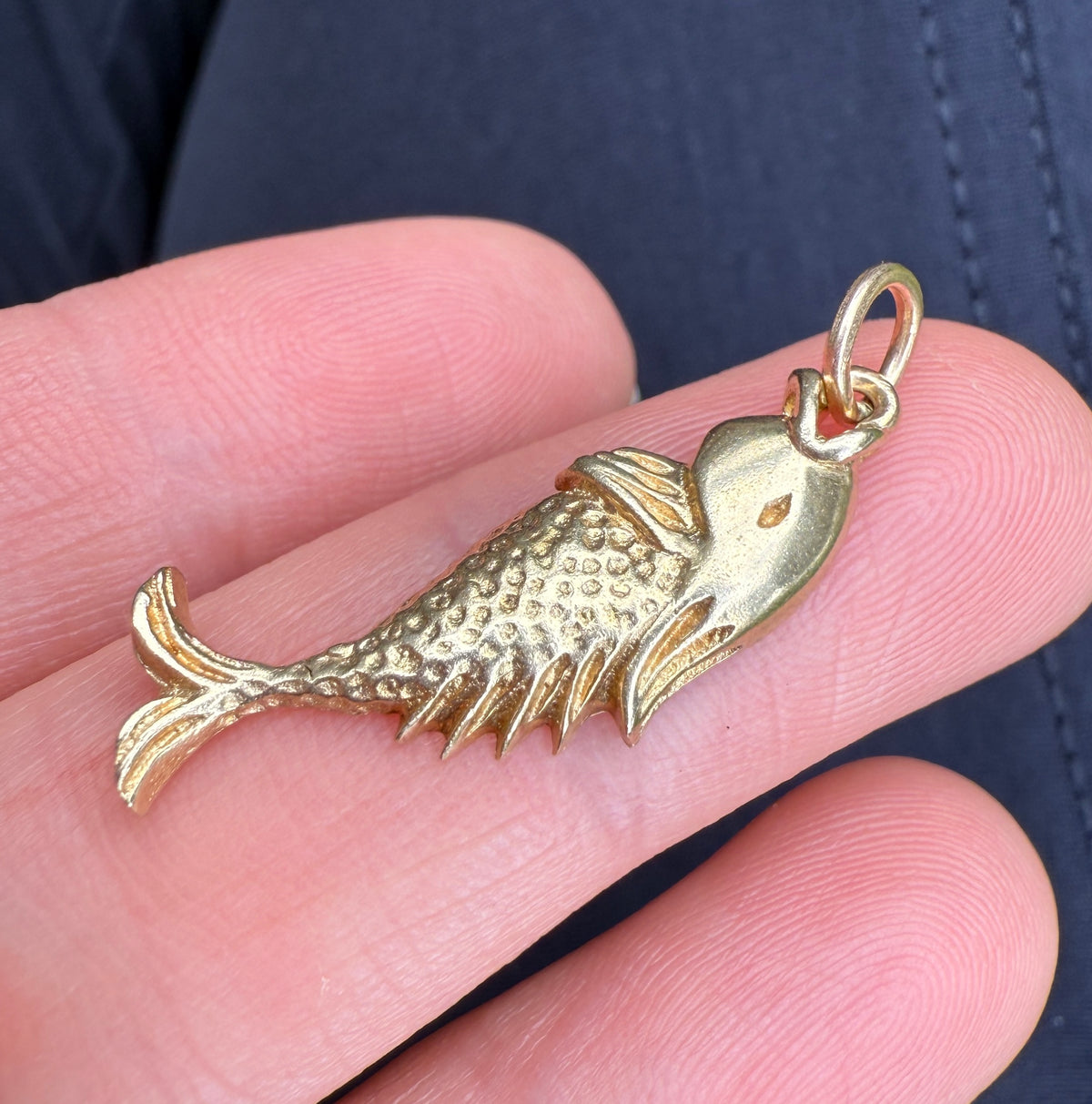 Vintage 14K Gold Fish Charm