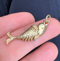 Vintage 14K Gold Fish Charm