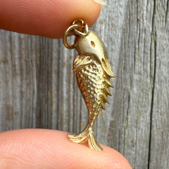 Vintage 14K Gold Fish Charm