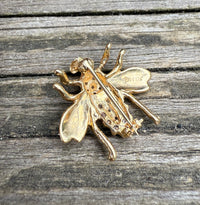Vintage 14K and Diamond Bee Pin