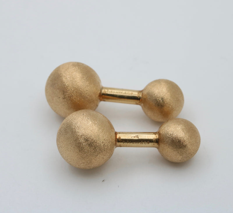 Vintage Tiffany & Co 14K Gold Ball Cufflinks