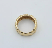 Vintage Diamond and 14K Gold Quilted Band