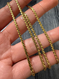 Vintage 18K Gold Uno A Erre "S" Link Chain, 22" Long