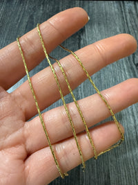 Vintage 14K Gold Tubular Snake Style Chain, 18.5" Long