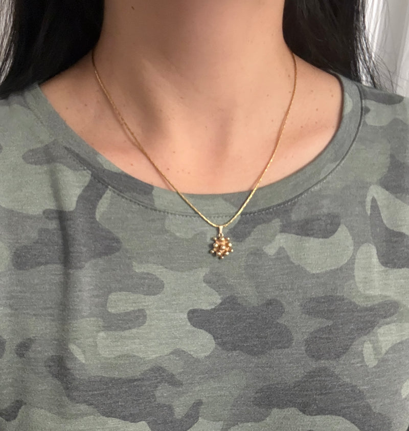 Vintage 14K Gold Tubular Snake Style Chain, 18.5" Long