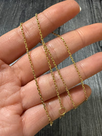 Vintage 18K Gold Biker Chain, 16-17" Long