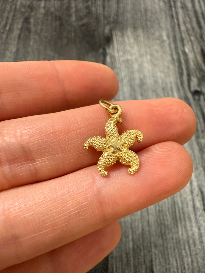 Vintage 14K Gold Starfish Charm