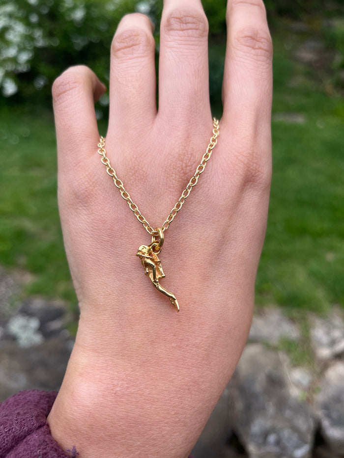 Vintage 14K Gold Scuba Diver Charm