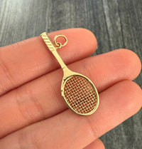 Vintage 14K Gold Tennis Racket Charm