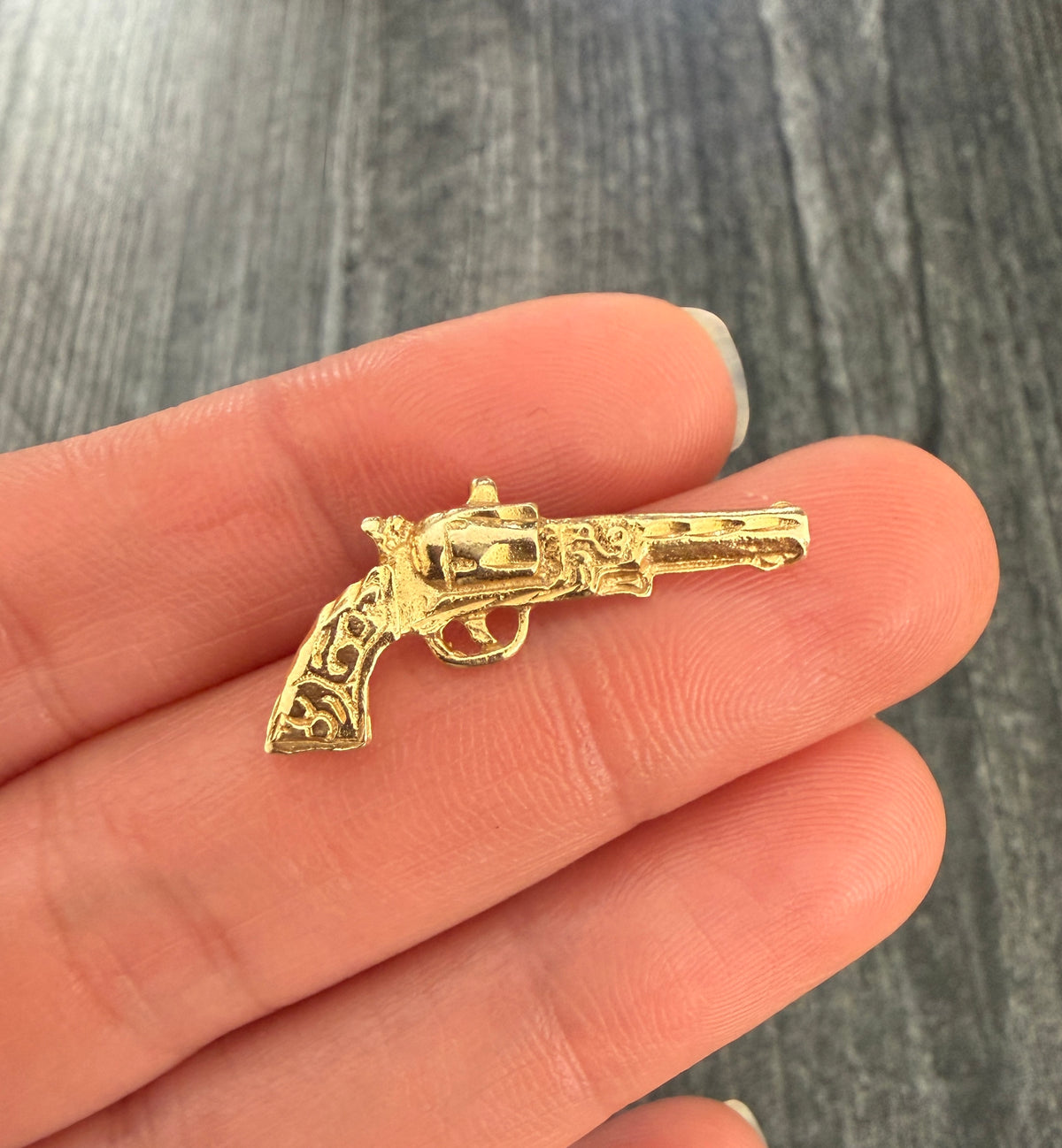 Vintage 14K Gold Pistol Charm