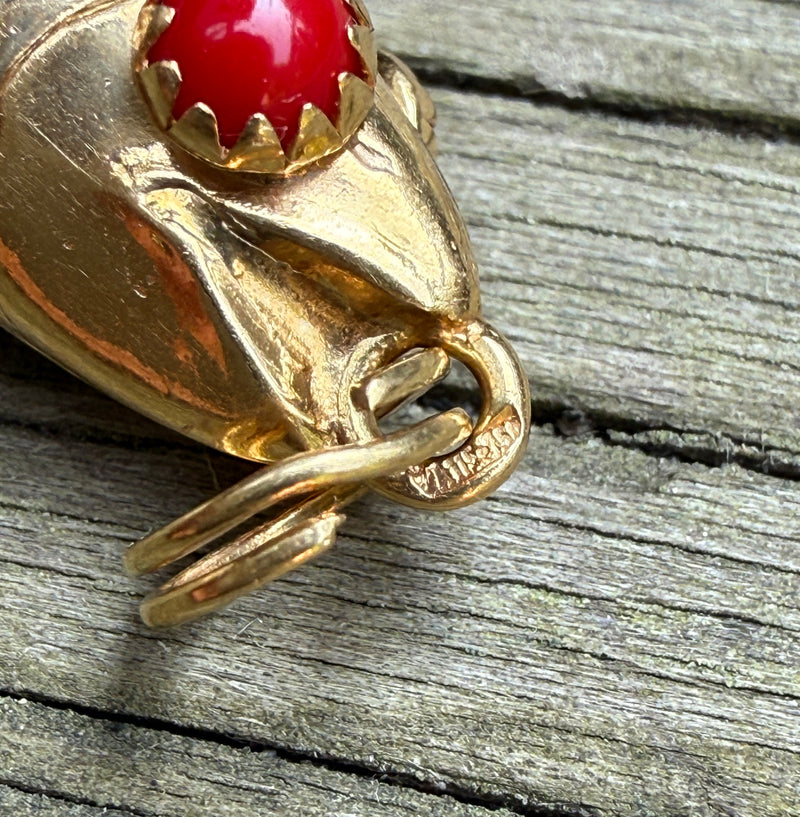 Vintage 18K Gold Articulated Fish Charm