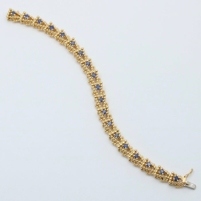 Vintage Tiffany & Co Sapphire and 18K Gold Bracelet