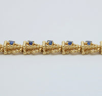 Vintage Tiffany & Co Sapphire and 18K Gold Bracelet