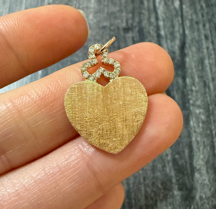 Devon Woodhill Diamond Classic Heart Charm (S)