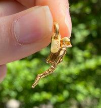 Vintage 14K Gold Scuba Diver Charm