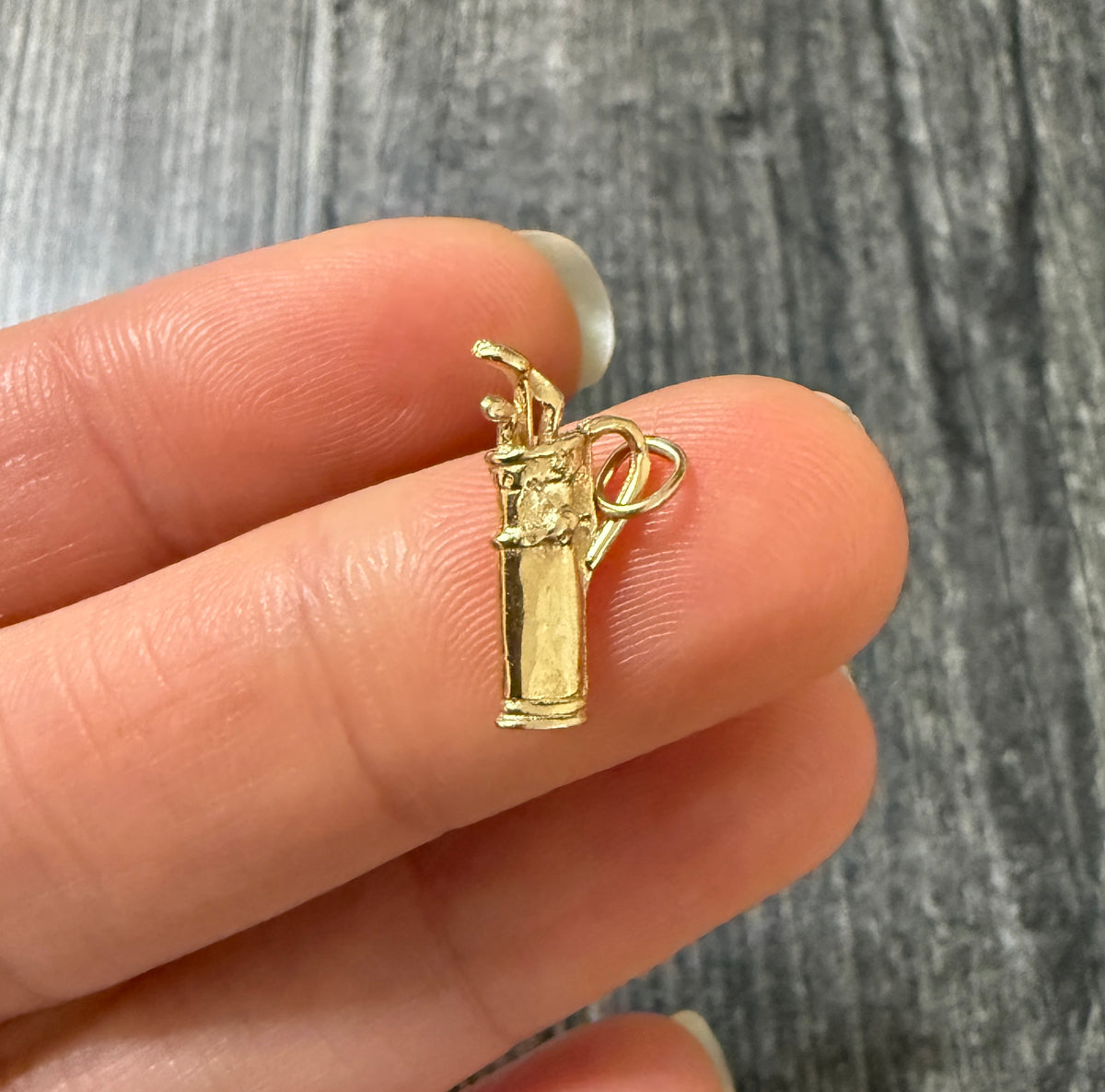 Vintage 14K Gold Golf Bag Charm