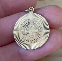 Vintage 14K Gold Radiant St. Christopher Charm