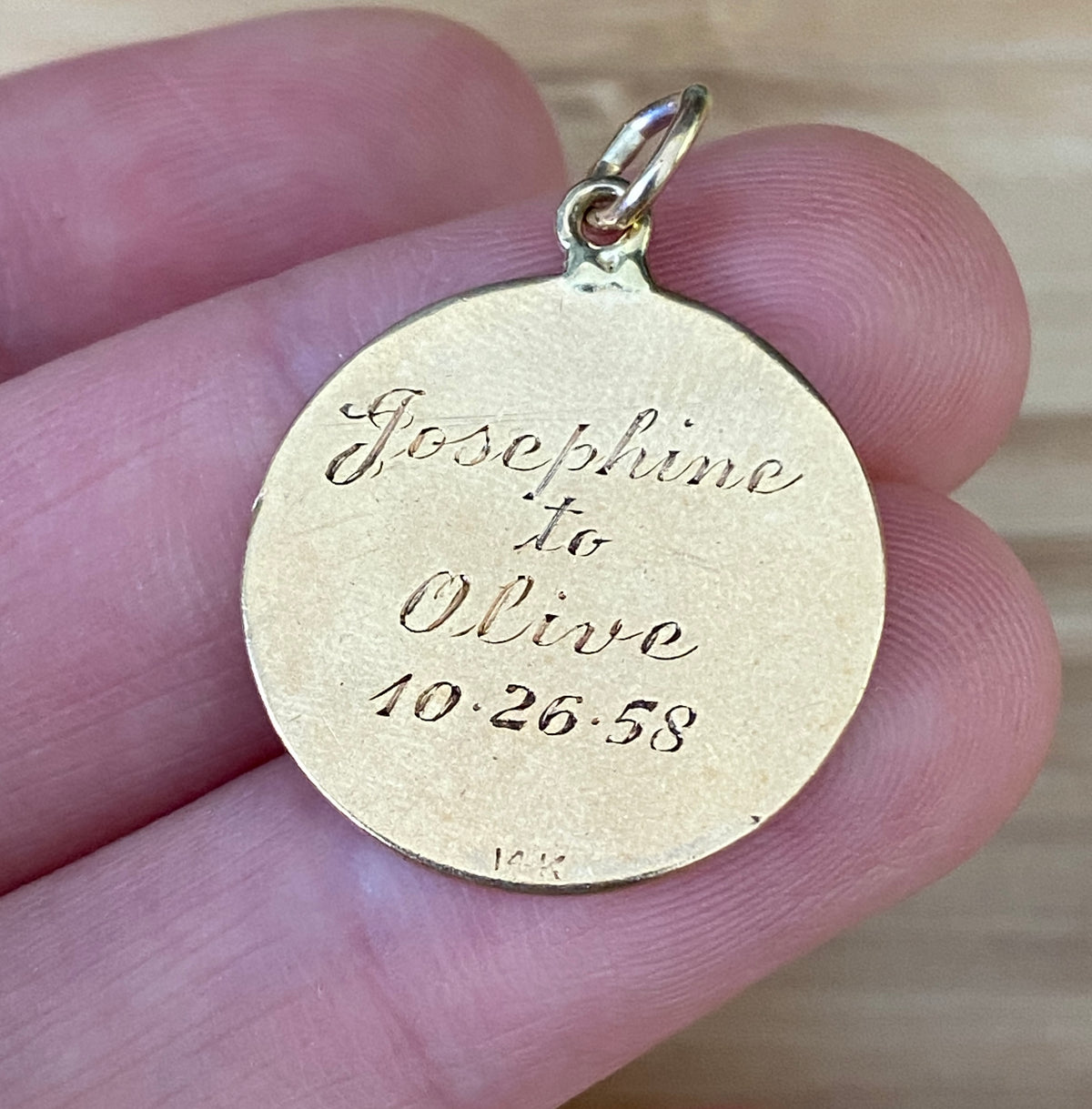 Vintage 14K Gold Radiant St. Christopher Charm