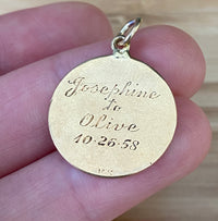 Vintage 14K Gold Radiant St. Christopher Charm