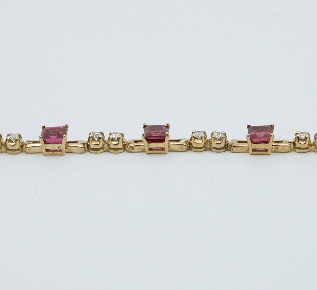 Vintage Rhodolite Garnet and Diamond Bracelet