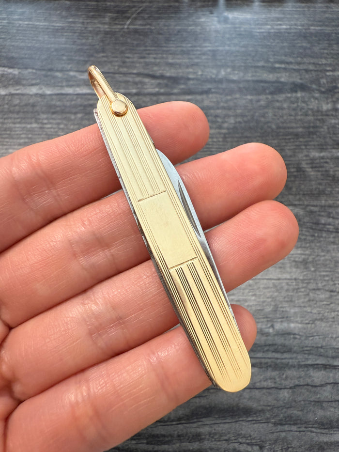 Vintage 14K Gold German Pocket Knife Pendant